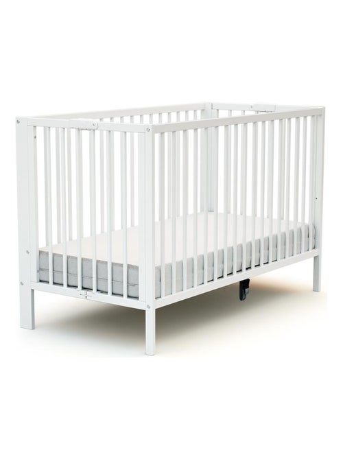 At4 - opvouwbaar kinderbed foldo in hout wit 60 x 120 cm - Kiabi