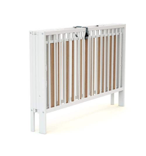 At4 - opvouwbaar kinderbed foldo in hout wit 60 x 120 cm - Kiabi