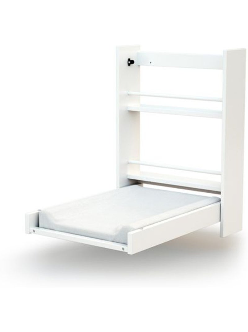At4 - table à langer murale rabattable en bois eazy blanc - taille unique Blanc - Kiabi