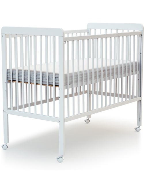 At4 - verschuifbaar zijbed livo in hout wit 60 x 120 cm - Kiabi
