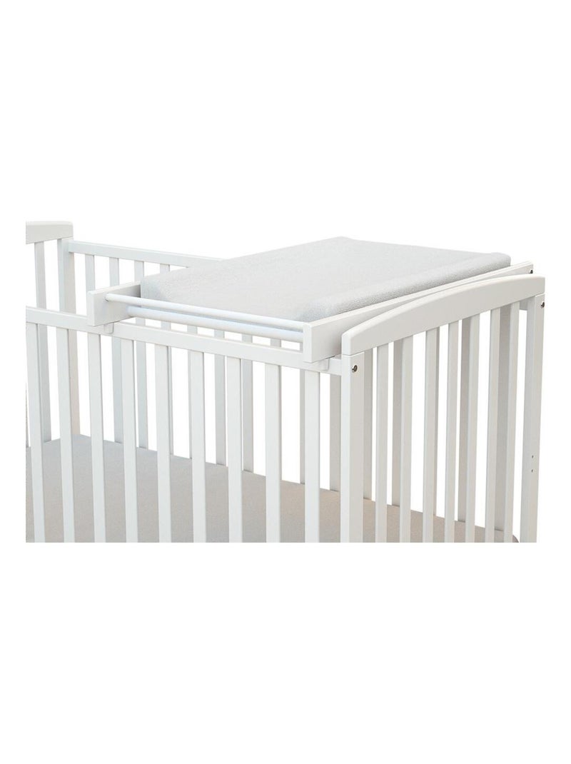 At4 - verwijderbaar verschoonoppervlak voor babybedje mona in hout wit 60 x 120 et 70x140 cm Wit - Kiabi