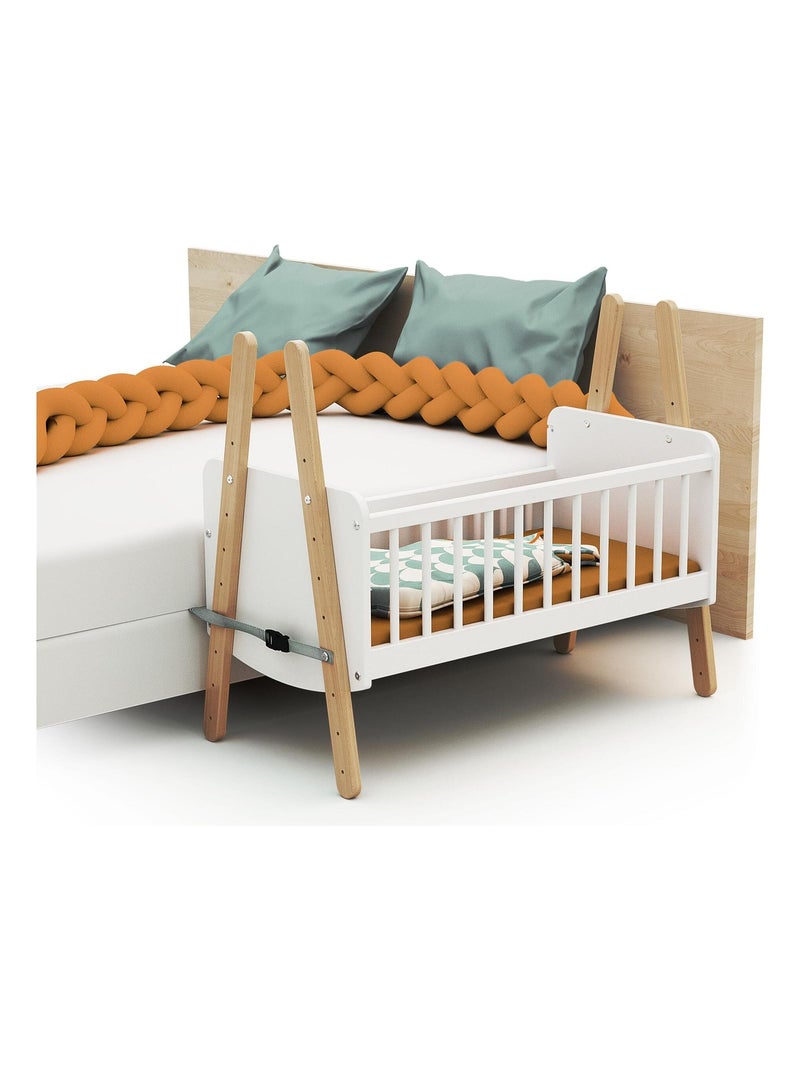 At4 - wieg voor samen slapen pirate in hout wit en beuken 40 x 80 cm Beige/Wit - Kiabi