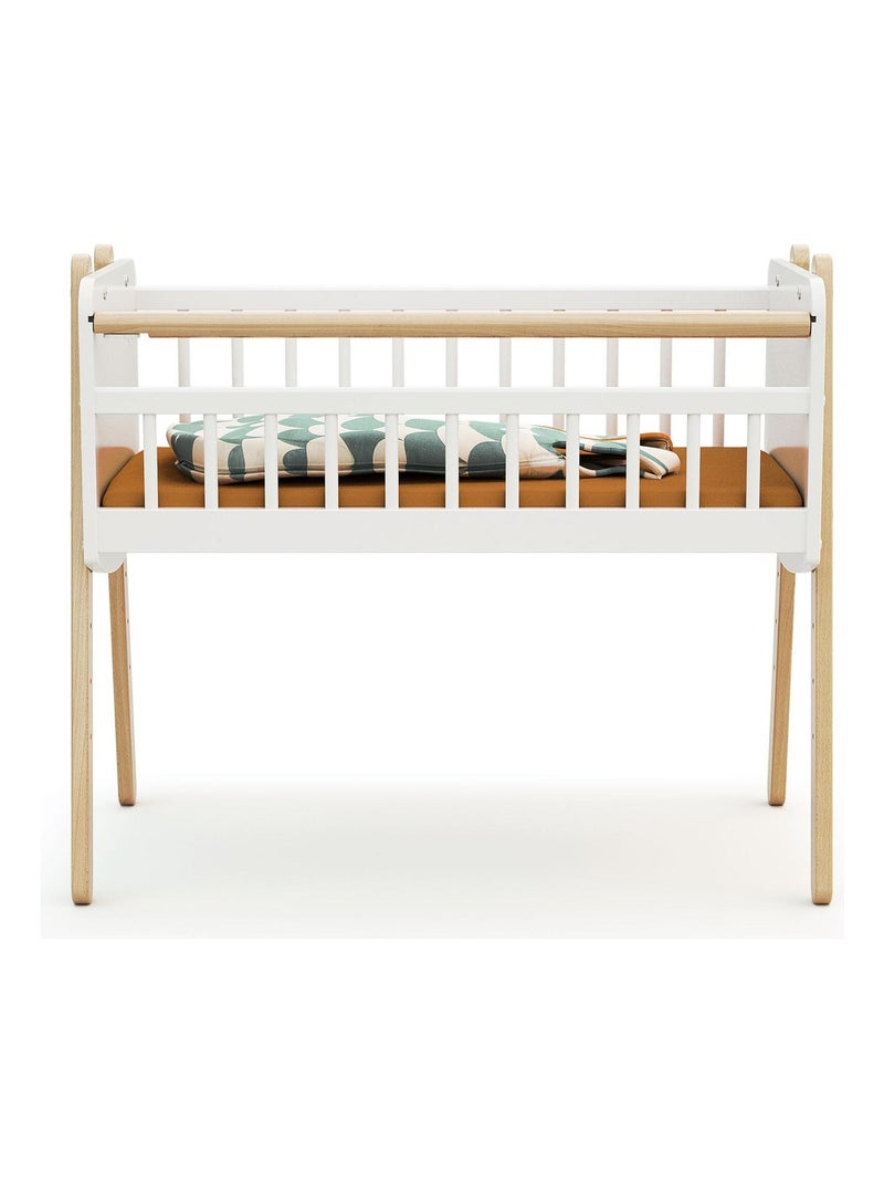 At4 - wieg voor samen slapen pirate in hout wit en beuken 40 x 80 cm Beige/Wit - Kiabi