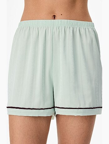 Aurora short de pyjama satiné fleuri penti