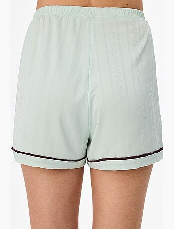 Aurora short de pyjama satiné fleuri penti