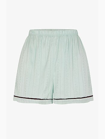 Aurora short de pyjama satiné fleuri penti
