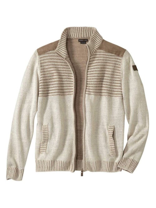Authentiek gebreid vest met rits - ATLAS FOR MEN - Kiabi