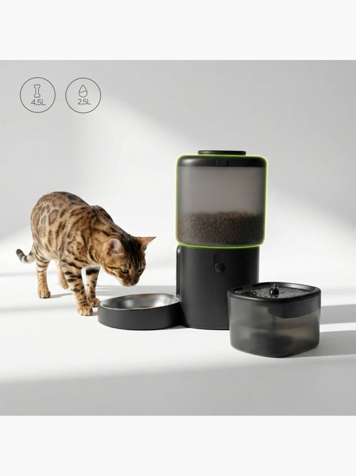 Automatische kattenvoerbak 2-in-1 PELUVIO Feast - Drinkbak - Wi-Fi - 10/dag - Kiabi Automatische kattenvoerbak 2-in-1 PELUVIO Feast - Drinkbak - Wi-Fi - 10/dag - Kiabi