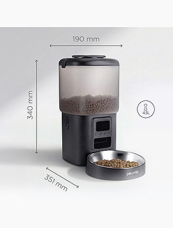 Automatische kattenvoerbak PELUVIO Crispy - Wi-Fi - 4,5 L - 4 maaltijden/dag