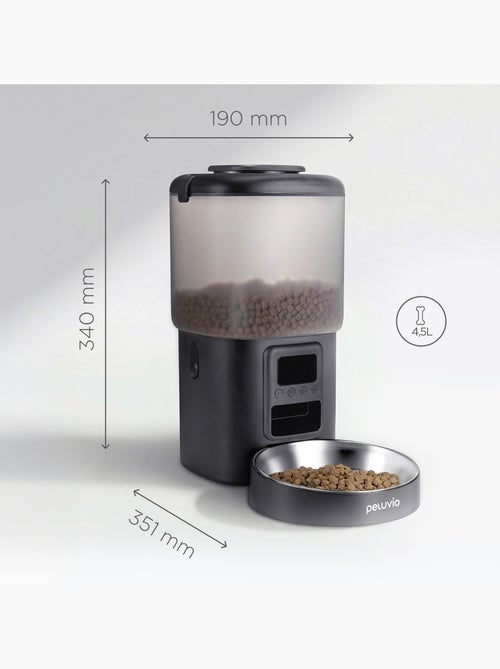 Automatische kattenvoerbak PELUVIO Crispy - Wi-Fi - 4,5 L - 4 maaltijden/dag - Kiabi Automatische kattenvoerbak PELUVIO Crispy - Wi-Fi - 4,5 L - 4 maaltijden/dag - Kiabi