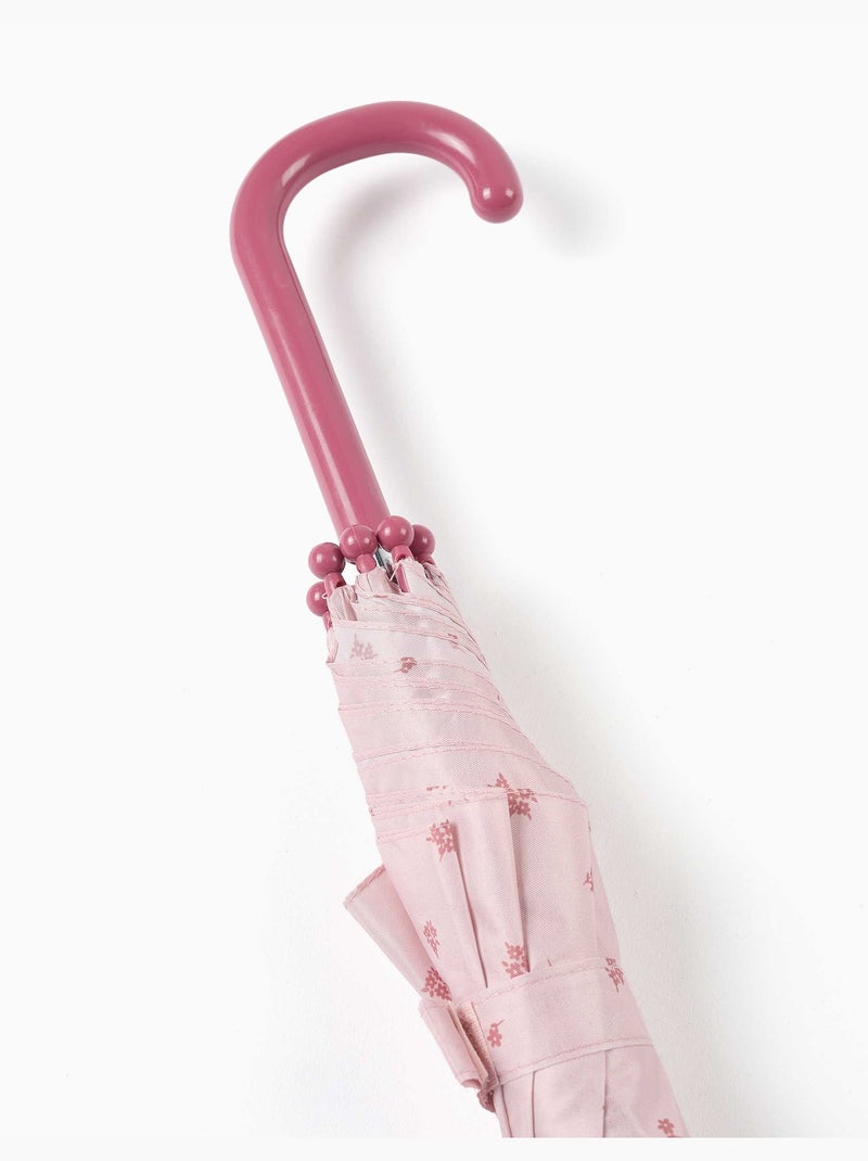 Automatische paraplu met bloemenpatroon Lichtroze - Kiabi