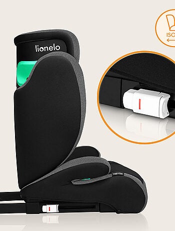 Autostoel 100-150cm LIONELO Hugo i-Size - ISOFIX - Groep 2/3 - Hoofdsteun met traagschuim