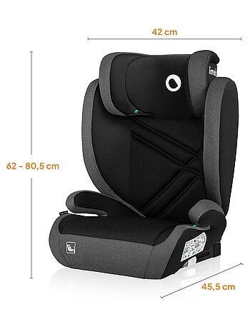 Autostoel 100-150cm LIONELO Hugo i-Size - ISOFIX - Groep 2/3 - Hoofdsteun met traagschuim