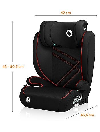 Autostoel 100-150cm LIONELO Hugo i-Size - ISOFIX - Groep 2/3 - Hoofdsteun met traagschuim