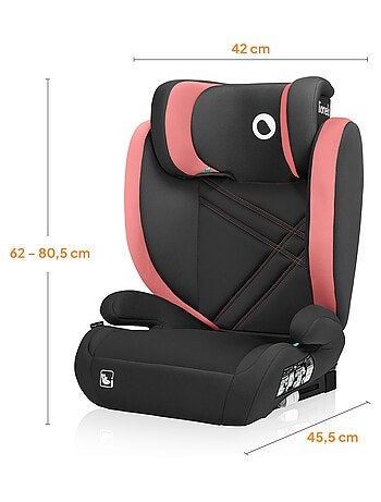 Autostoel 100-150cm LIONELO Hugo i-Size - ISOFIX - Groep 2/3 - Hoofdsteun met traagschuim