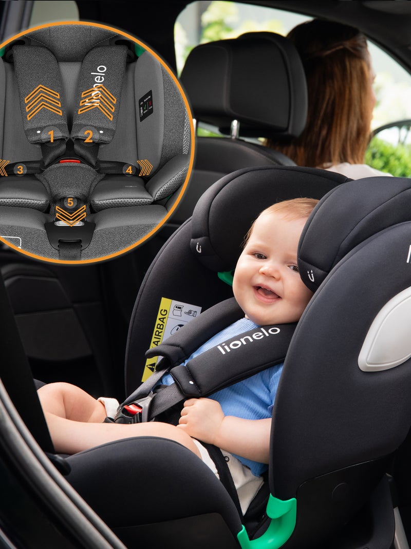 Autostoel 360° LIONELO Braam Air i-Size – 40-150 cm – ISOFIX – Ingebouwde ventilator – Groep 0/1/2/3 Grijs - Kiabi