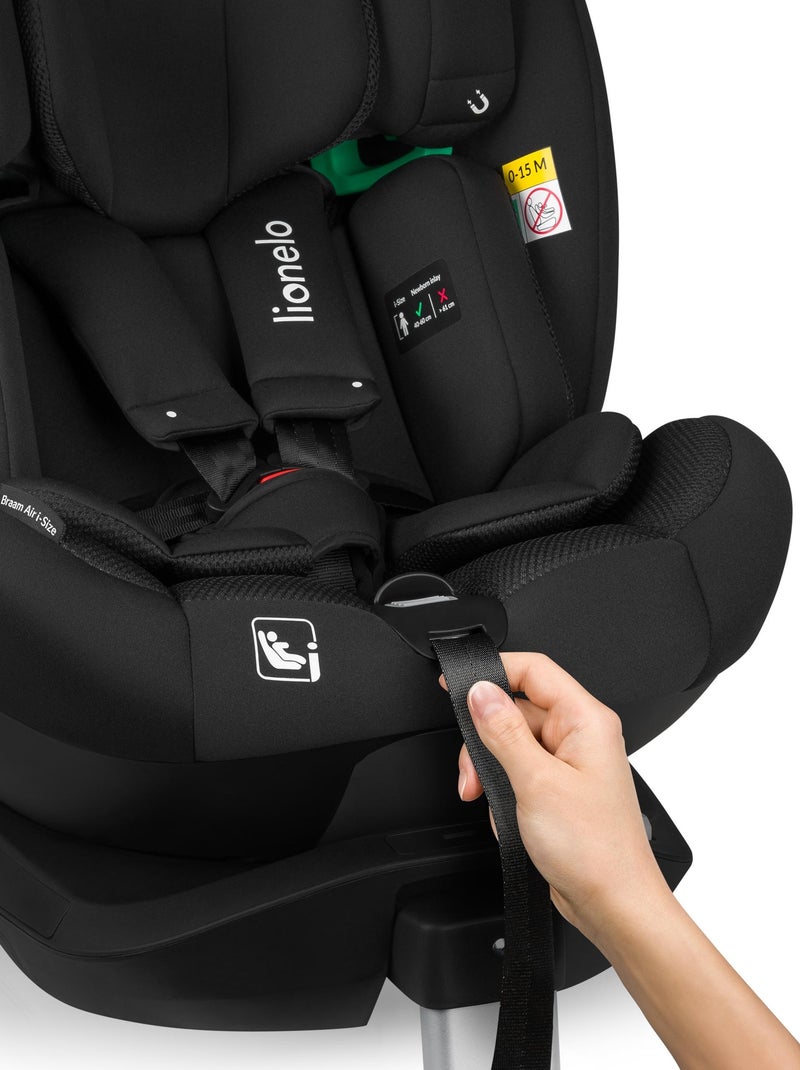 Autostoel 360° LIONELO Braam i-Size – 40-150 cm – ISOFIX – Groep 0/1/2/3 Zwart - Kiabi