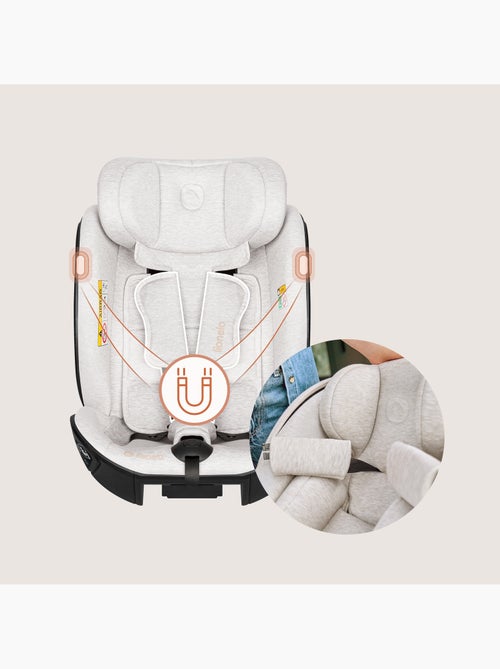 Autostoel 40-105 cm LIONELO Moxie Next i-Size - ISOFIX - 0-4 jaar - Bamboestof - Kiabi