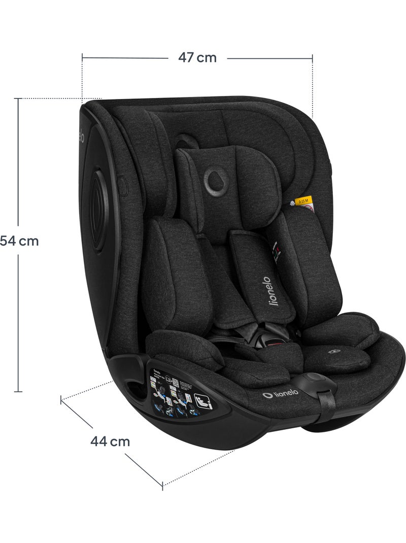 Autostoel 40-105 cm LIONELO Moxie Next i-Size - ISOFIX - 0-4 jaar - Bamboestof Zwart - Kiabi