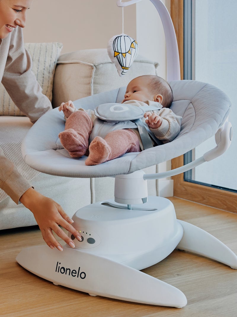 Autostoel 40-150 cm LIONELO Bastiaan RWF i-Size – 360° draaibare basis – ISOFIX – Groep 0/1/2/3 Grijs - Kiabi