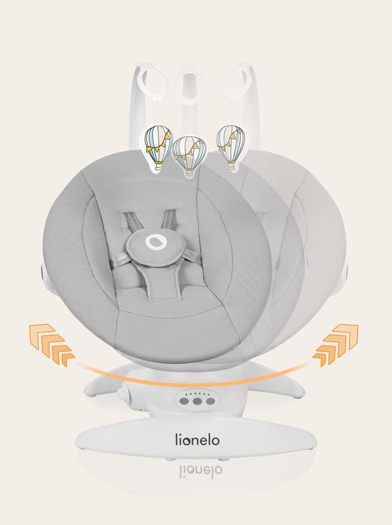 Autostoel 40-150 cm LIONELO Bastiaan RWF i-Size – 360° draaibare basis – ISOFIX – Groep 0/1/2/3 Grijs - Kiabi