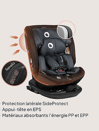 Autostoel 40-150 cm LIONELO Bastiaan RWF i-Size – 360° draaibare basis – ISOFIX – Groep 0/1/2/3