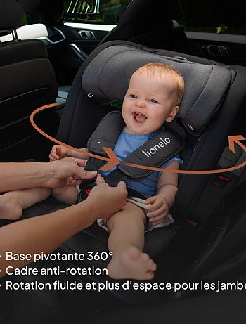 Autostoel 40-150 cm LIONELO Bastiaan RWF i-Size – 360° draaibare basis – ISOFIX – Groep 0/1/2/3