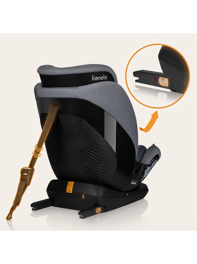 Autostoel 76-150cm LIONELO Lavender i-Size - ISOFIX - Ventilatie - Groep 1/2/3 Grijs - Kiabi