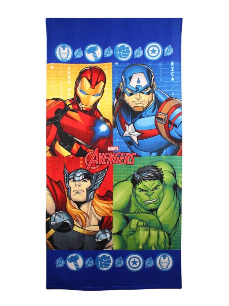 Avengers - polyester handdoek jongen Blauw - Kiabi