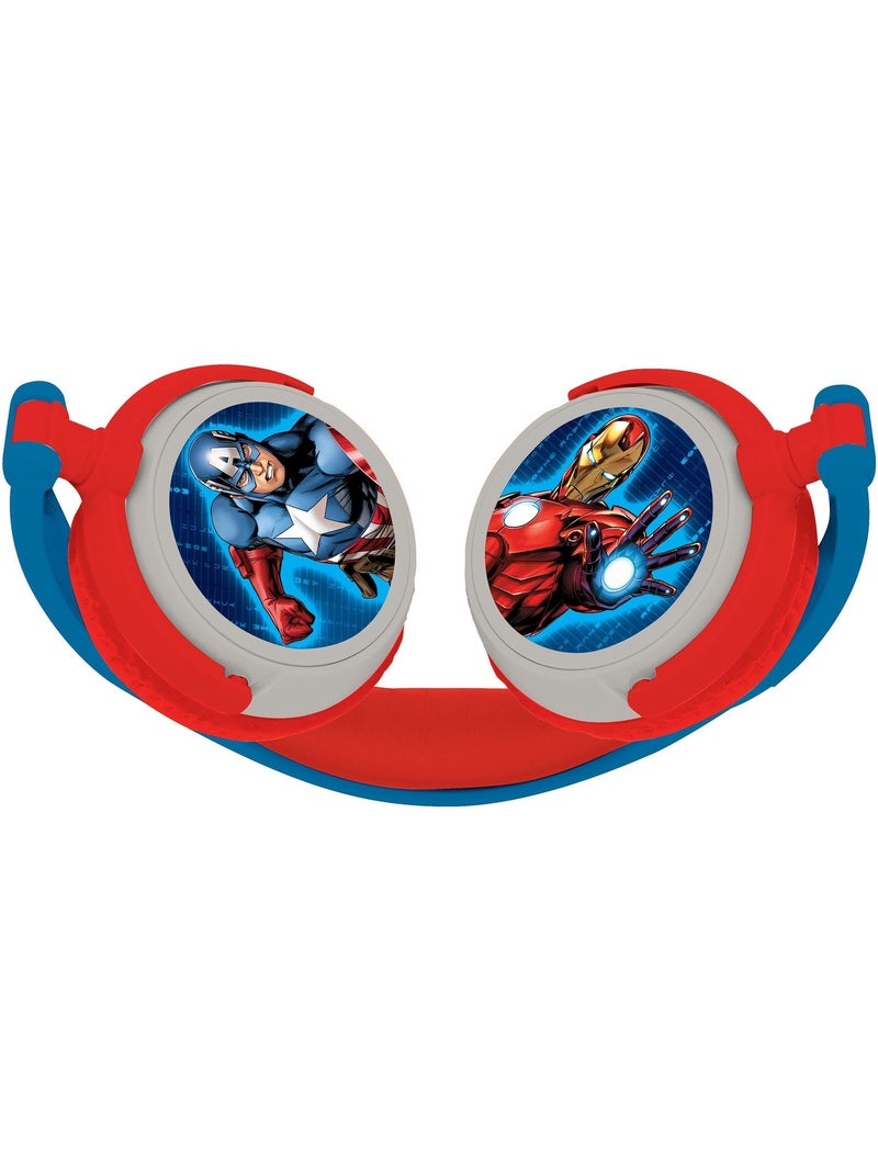 Avengers stereo bedrade opvouwbare koptelefoon met veilige volumebeperking Blauw - Kiabi