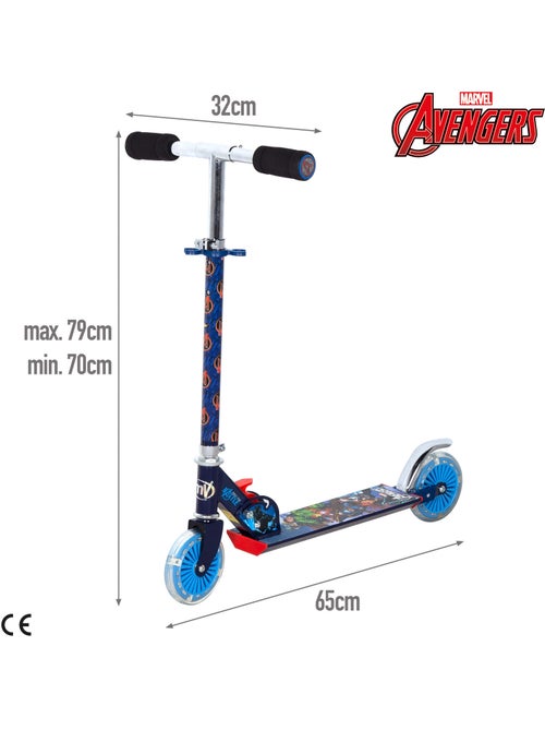 Avengers trottinette pliante à 2 roues avec lumières - Kiabi