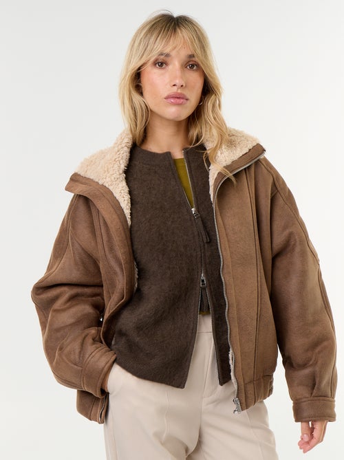 Aviatorjas met schapenvachtlook - Kiabi