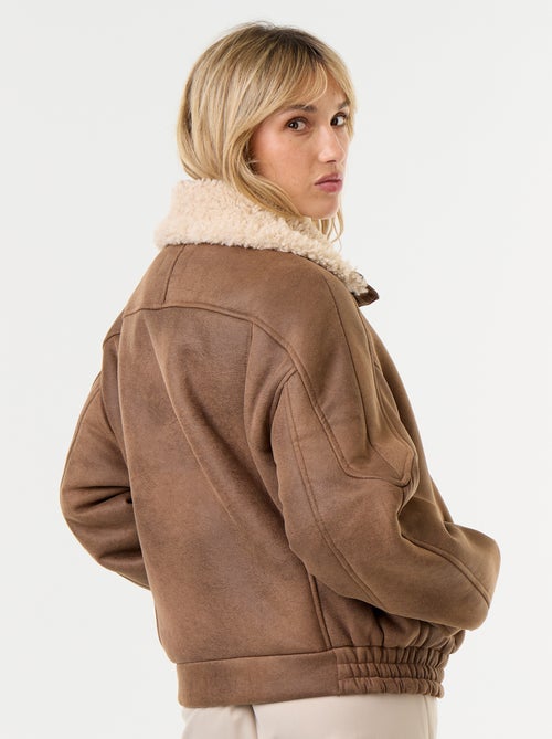 Aviatorjas met schapenvachtlook - Kiabi