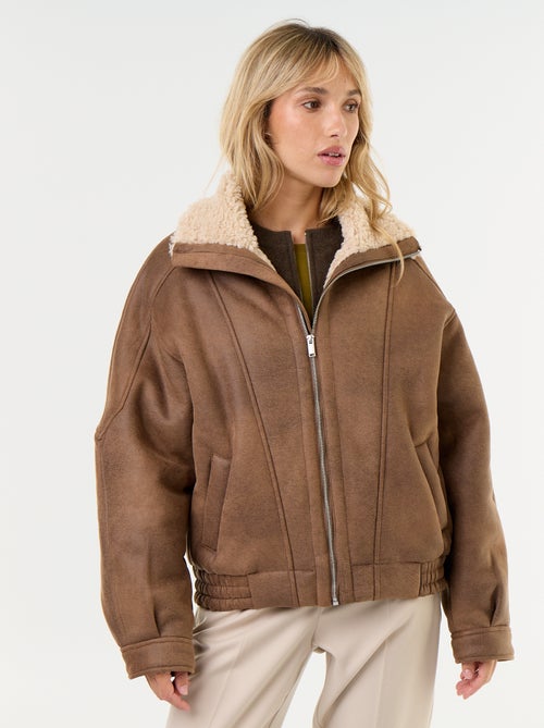 Aviatorjas met schapenvachtlook - Kiabi
