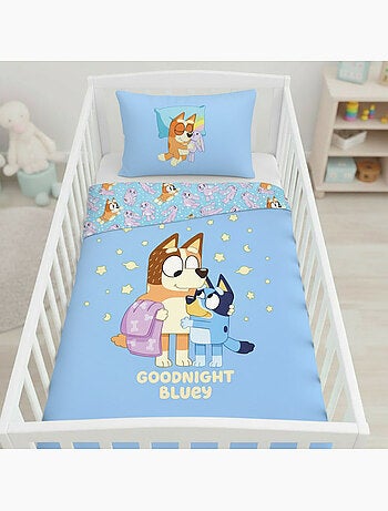 Baby Beddengoed Bluey 100x140cm + Kussensloop 40x60cm – Goodnight Bluey – 100% Katoen – Officiële Li