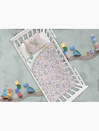 Baby Beddengoed Disney Bambi 100x140cm + Kussensloop 40x60cm – Bloemen Woud Pastel – 100% Katoen