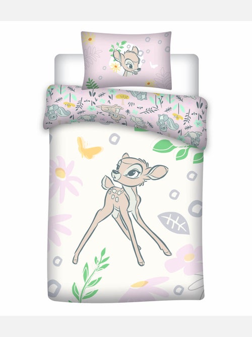 Baby Beddengoed Disney Bambi 100x140cm + Kussensloop 40x60cm – Bloemen Woud Pastel – 100% Katoen - Kiabi Baby Beddengoed Disney Bambi 100x140cm + Kussensloop 40x60cm – Bloemen Woud Pastel – 100% Katoen - Kiabi