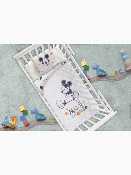 Baby Beddengoed Disney Mickey Mouse 100x140cm + Kussensloop 40x60cm  – 100% Katoen - Kiabi