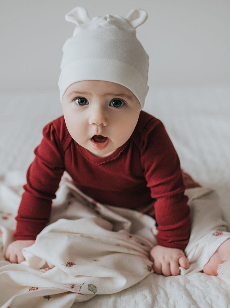 Baby berenmuts van bamboe "uni", comfort en bescherming Oudroze - Kiabi