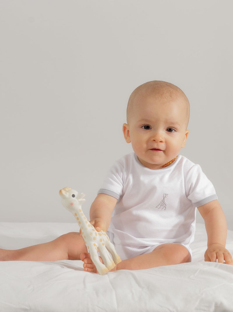 Baby combishort sophie de giraf® Wit - Kiabi