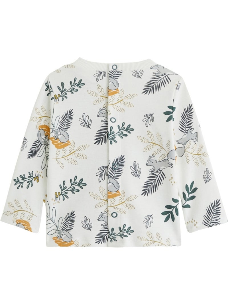 Baby corduroy tuinbroek en Elliott T-shirt set Groen - Kiabi