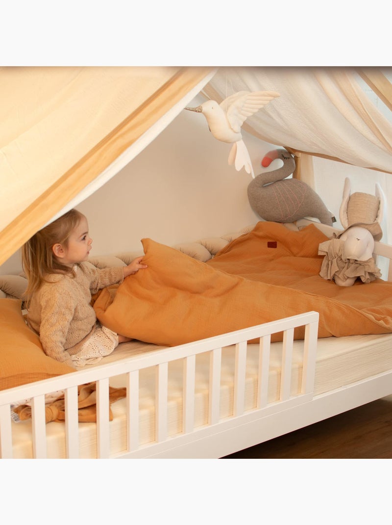 Baby dekbedovertrek van katoen gaas Ecru - Kiabi