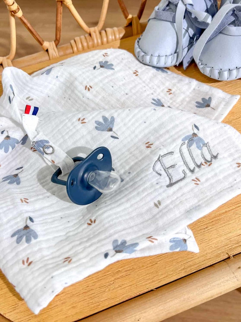 Baby doudou met speenkoord Blauw - Kiabi