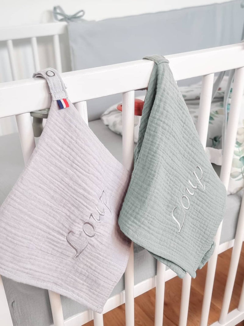 Baby doudou met speenkoord Blauw - Kiabi