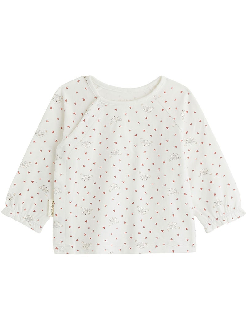 Baby fleece tuinbroek en doucette t-shirt set Roze - Kiabi