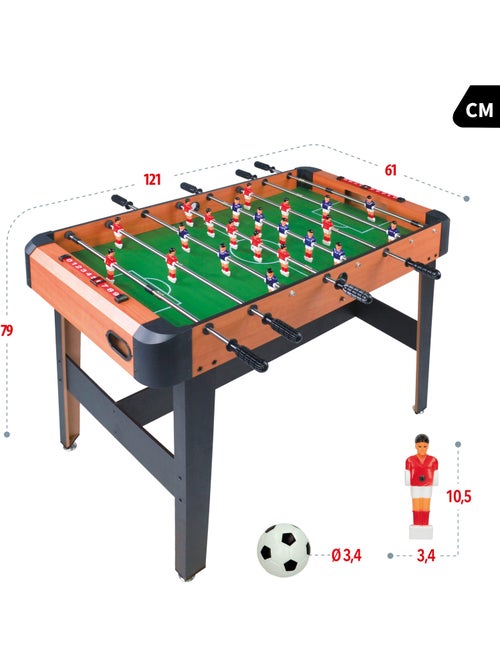 Baby-foot en bois avec pieds 121x61x79 cm cb games - Kiabi Baby-foot en bois avec pieds 121x61x79 cm cb games - Kiabi