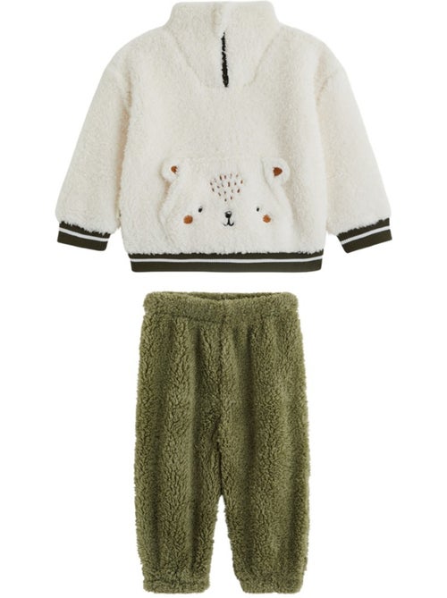 Baby Ginkgo Sherpa Sweatshirt en Broek Set - Kiabi Baby Ginkgo Sherpa Sweatshirt en Broek Set - Kiabi