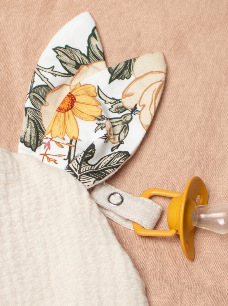 Baby konijn doudou met speenkoord Beige - Kiabi