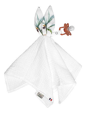 Baby konijn doudou met speenkoord