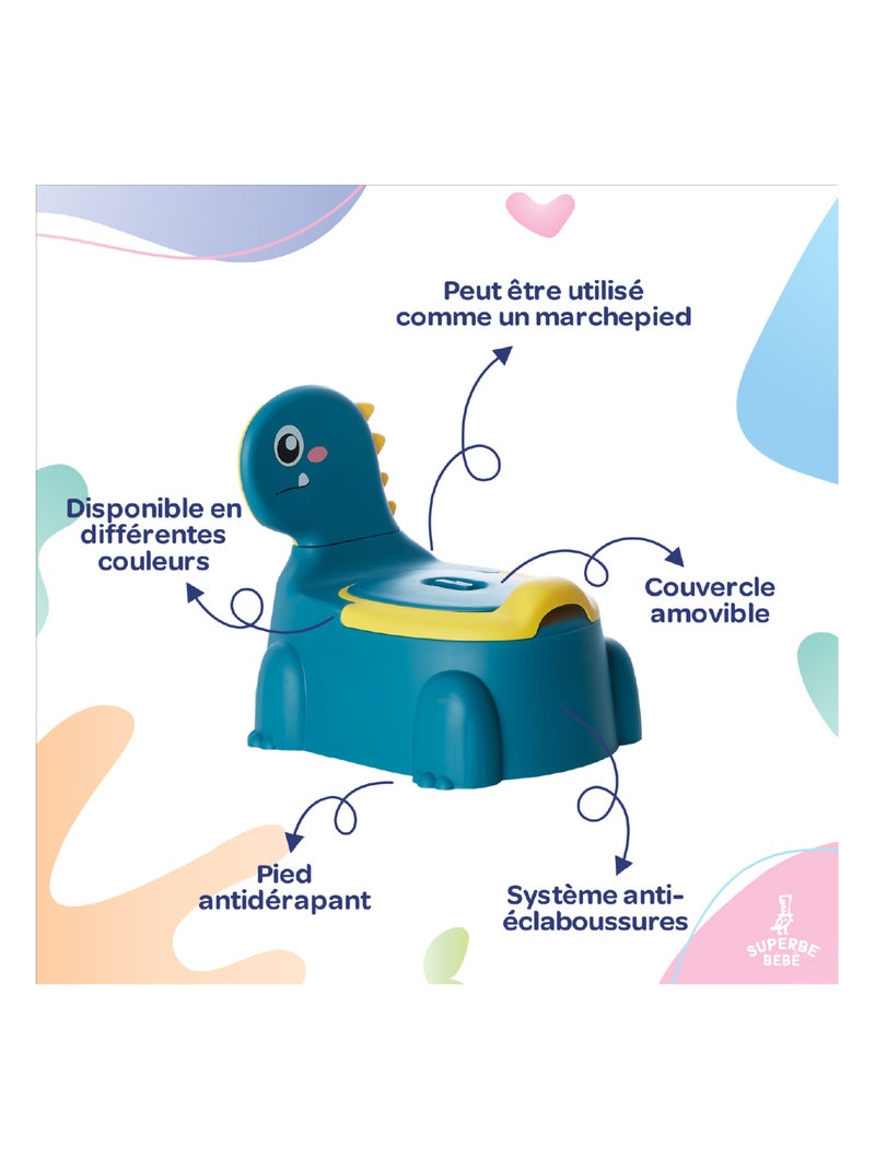 Baby oefenpotje - DINO | SUPERBE BEBE Blauw - Kiabi